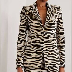 Rabanne
Tailor tiger-print cotton-blend velvet blazer